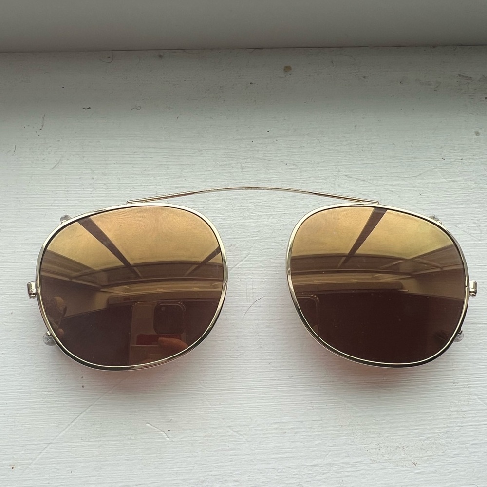 Moscot Cliptosh 49 Gold with Mirror